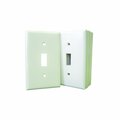 Cooper Industries Eaton Wallplate, 4-1/2 in L, 2-3/4 in W, 1-Gang, Thermoset, White, High-Gloss 2134W-JP